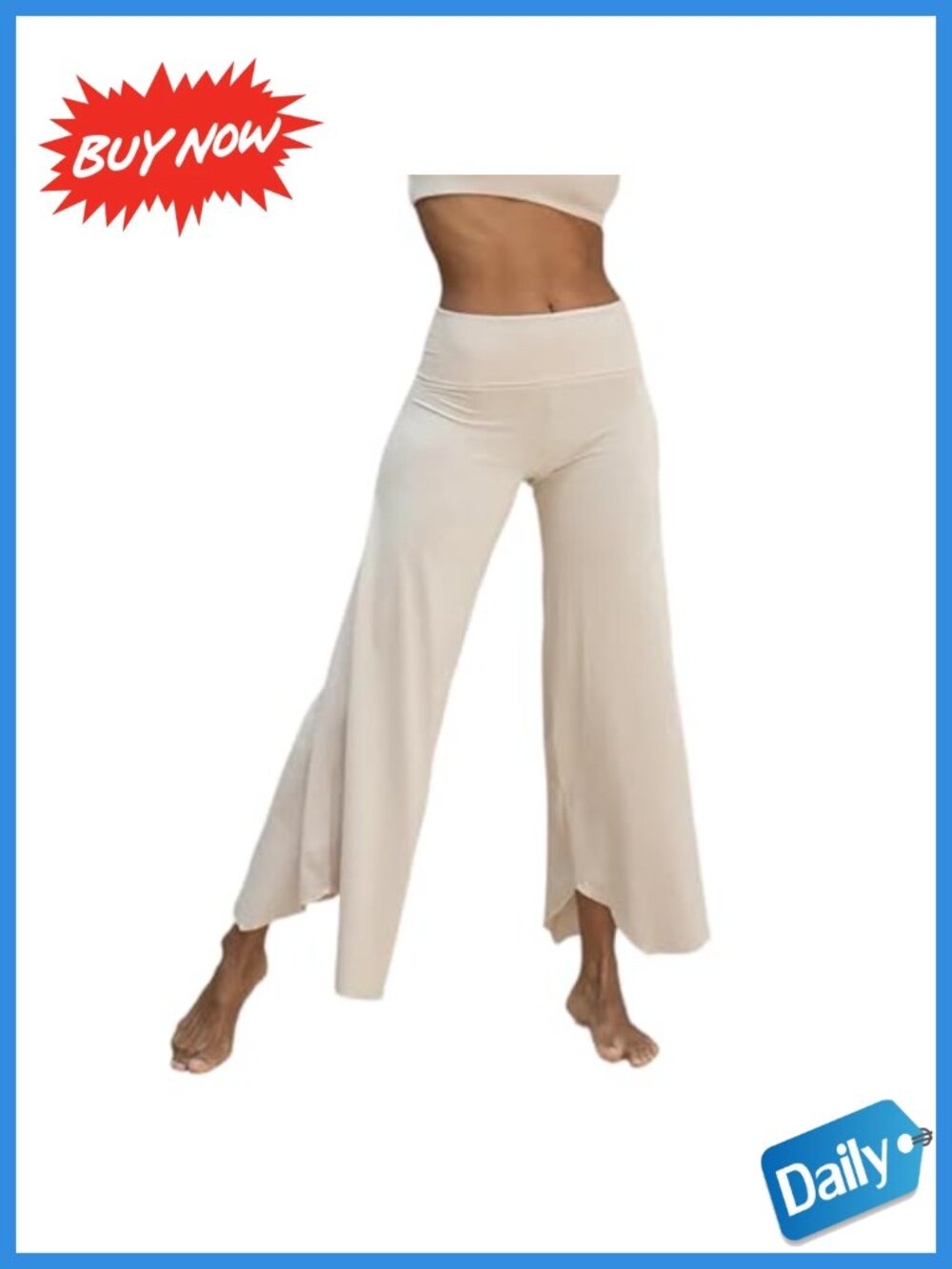 Flare Yoga Pants Wide Leg High Stretch Foldover Waist Palazzo Lounge Trousers